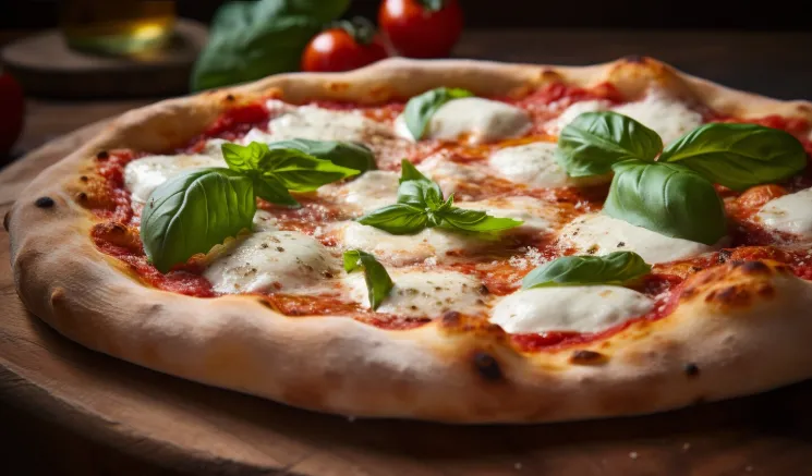 Pizza Margherita – pizza z pieca opalanego drewnem
